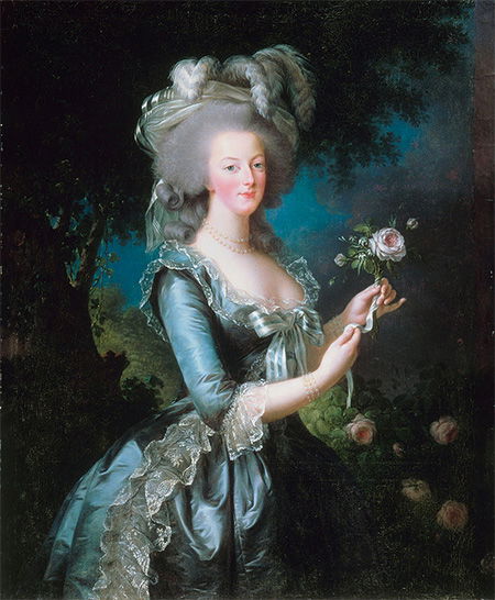 Marie Antoinette with the Rose. Portrait by Louise Élisabeth Vigée Le Brun, 1783. Marie Antoinette with the Rose. Portrait by Louise Élisabeth Vigée Le Brun, 1783.