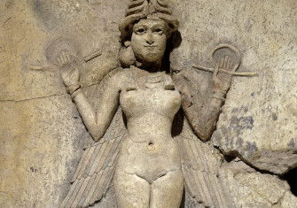 The Queen of the Night, clay relief, southern Iraq, c.1792-1750 BC. Trustees of the British Museum.