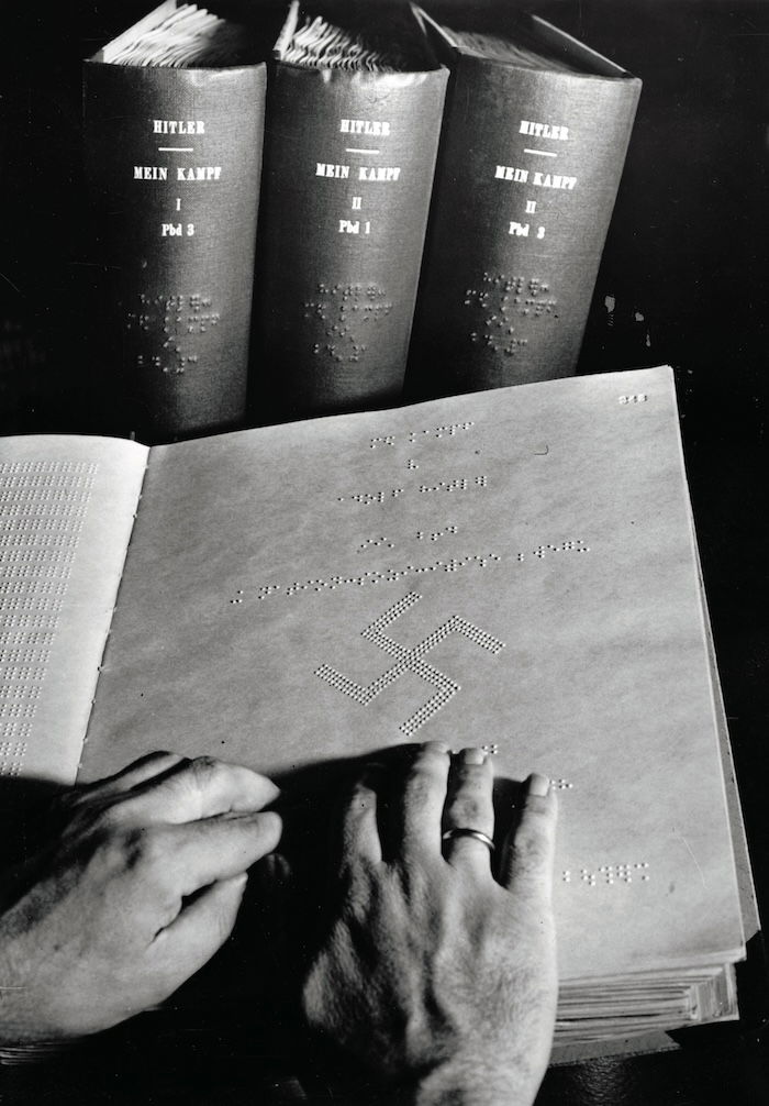 A braille edition  of Mein Kampf.
