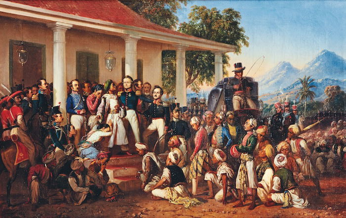 The Arrest of Pangeran Diponegoro, by Raden Saleh, 1857. Istana Nagara Jakarta. Public Domain.