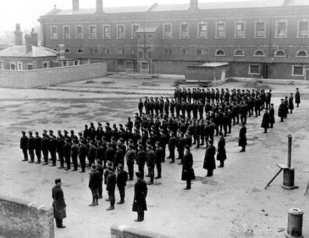 A parade by young inmates at Feltham Borstal, Middlesex, 1911. PA Photos/TopFoto.