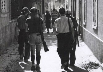 Four members of the Maquis in southern France, taken by a crew member of USS Cacotin, August 1944. US National Archives. Public Domain.