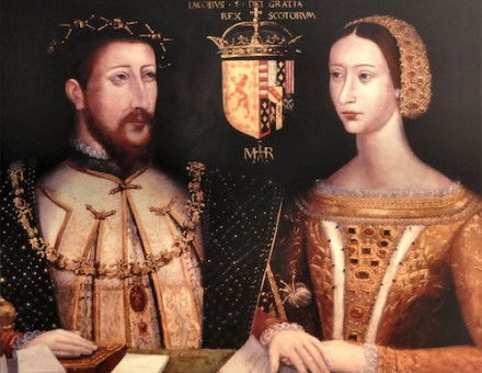 James V of Scotland and Mary of Guise, from a portrait in Blair Castle, c. 16th century. Sir Gawain (CC-BY-SA-4.0).