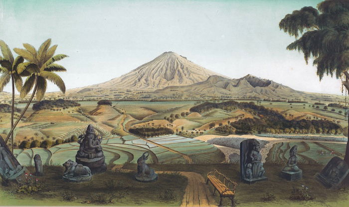 Gunung Sumbing, Java, attributed to Carl Wilhelm Mieling, 1853-54. Rijksmuseum. Public Domain.