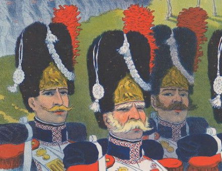 Sheet music for Charles Borel-Clerc’s 1804 – Marche Francise, 1903. Prints, Drawings and Watercolors from the Anne S.K. Brown Military Collection. Brown Digital Repository. Brown University Library. Public Domain.