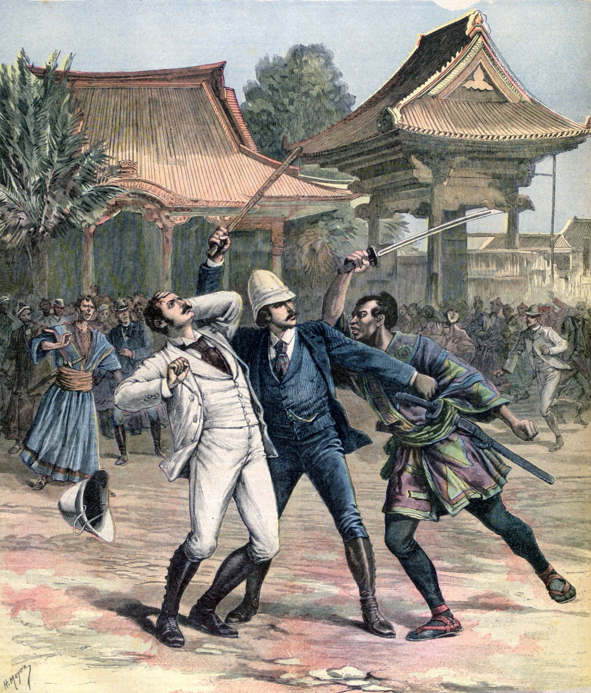 The Otsu incident, Le Petit Journal, 30 May 1891. Heritage Images/TopFoto.