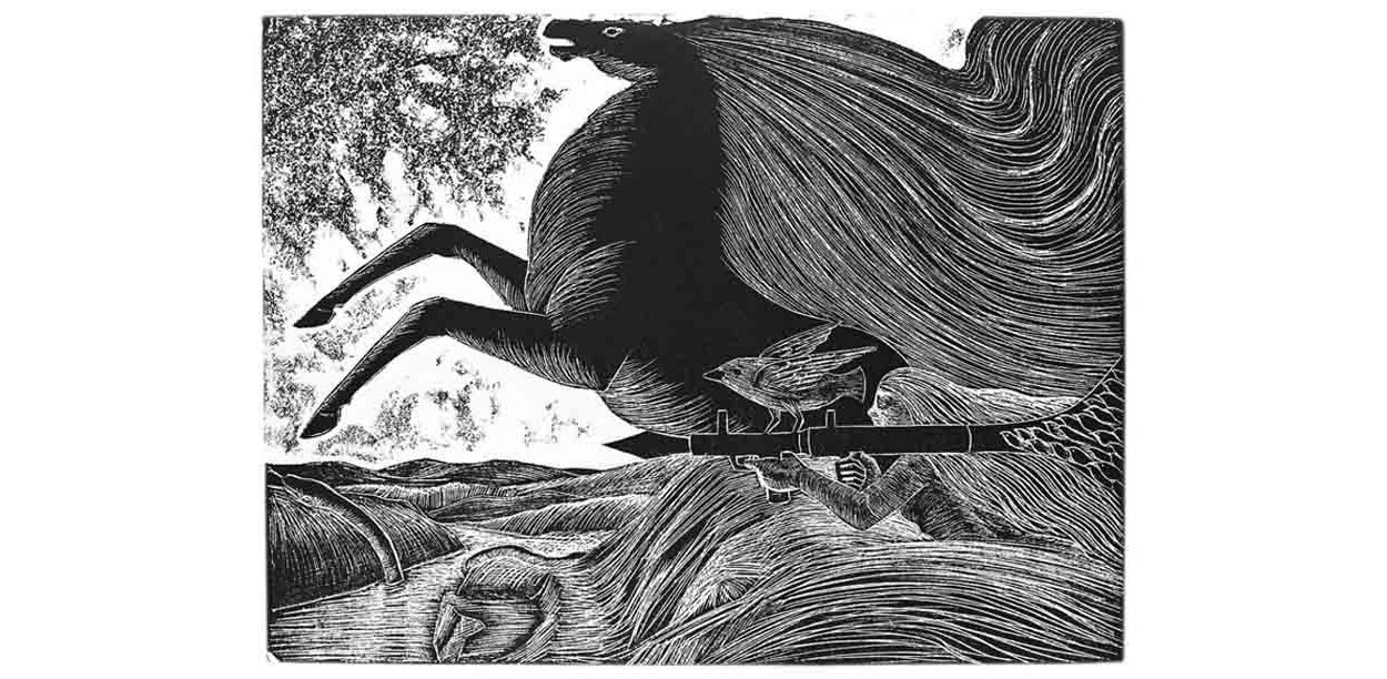 ‘The Battle of Al Karameh’, Mustafa Al Hallaj, 1969, Jadaliyya, sourced by the Palestine Poster Project Archives. Poster 1