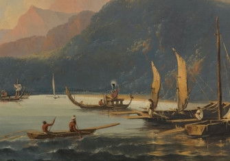 A view of Matavie Bay in the island of Tahiti, by William Hodges, 1776. Yale Center for British Art, Paul Mellon Collection. Public Domain.