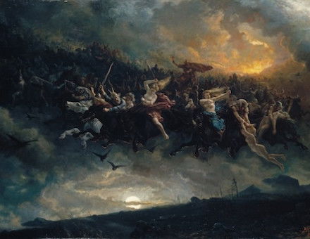 The Wild Hunt of Odin, Peter Nicolai Arbo, 1872. Photo Jacques Lathion/Nasjonalmuseet Norway. Public Domain.