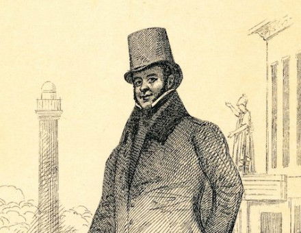 Facsimile reproduction of a print portrait of Theodore Hook by Daniel Maclise, c. 1883. University of Edinburgh (CC BY 3.0).