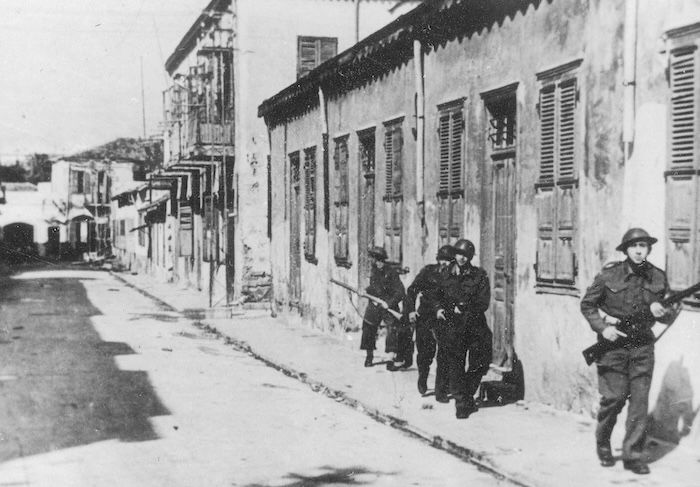 A British patrol in Palestine, 1948. Narodowe Archiwum Cyfrowe.