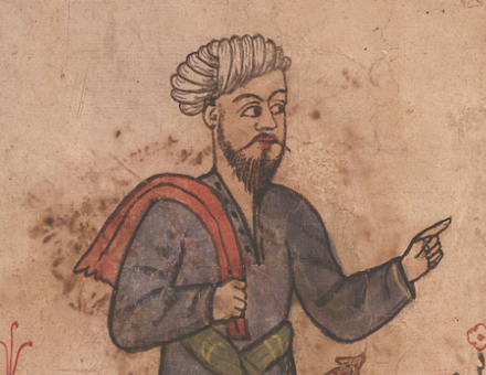 Arab merchants depicted in the Codex Casanatense, Portuguese, c.1540. Biblioteca Casanatense, Rome.